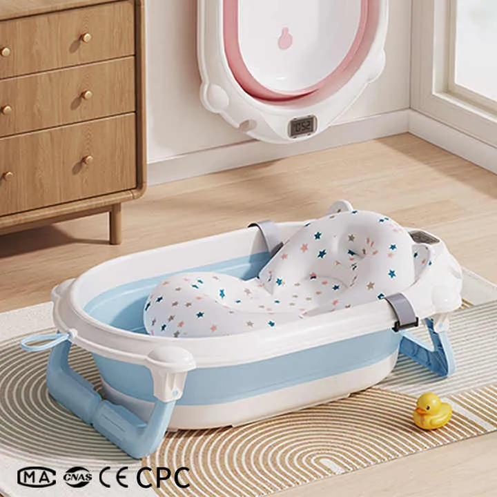 حوض استحمام قابل للطي للطفل الصغير . Foldable bathtub for toddler