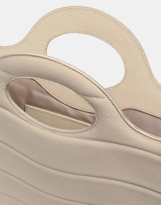100% leather handbag 8 by YOOX, ivory