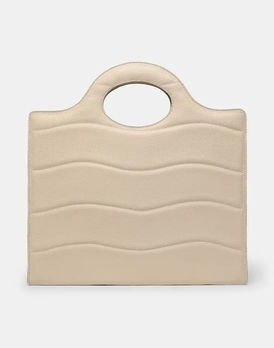 100% leather handbag 8 by YOOX, ivory