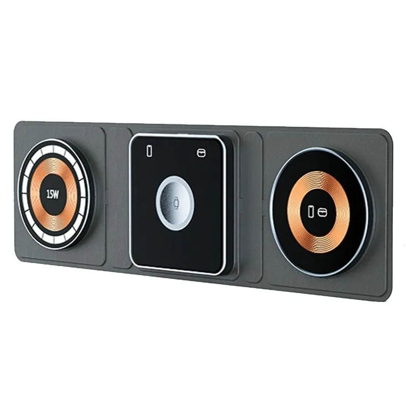 15W 3 In 1 Foldable Magnetic Wireless Charger