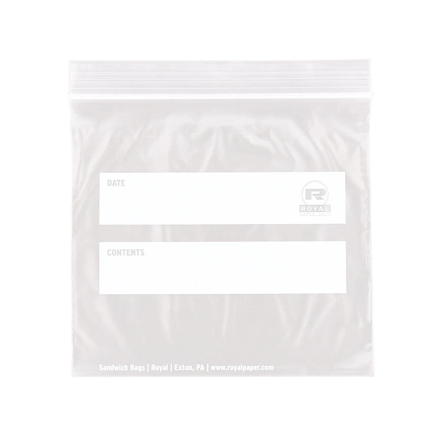 6.5" x 6" Double Zipper Sandwich Bags, Pack of 500