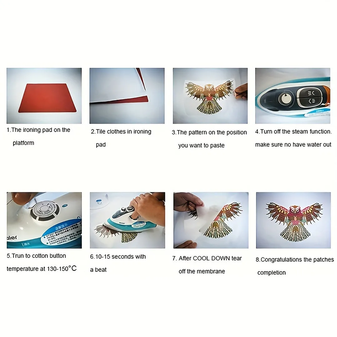 9pcs Animal Watercolor Ironon Heat Transfers for DIY Clothing