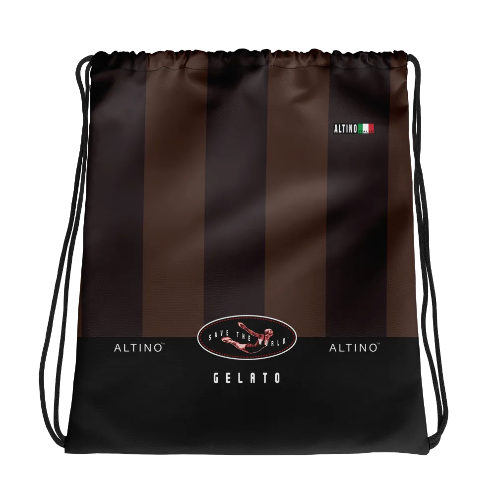 #a69e59a0 - Black Chocolate All Flavors Rumble - ALTINO Draw String Bag