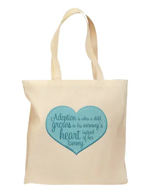 Adoption is When - Mom and Son Quote Grocery Tote Bag by TooLoud