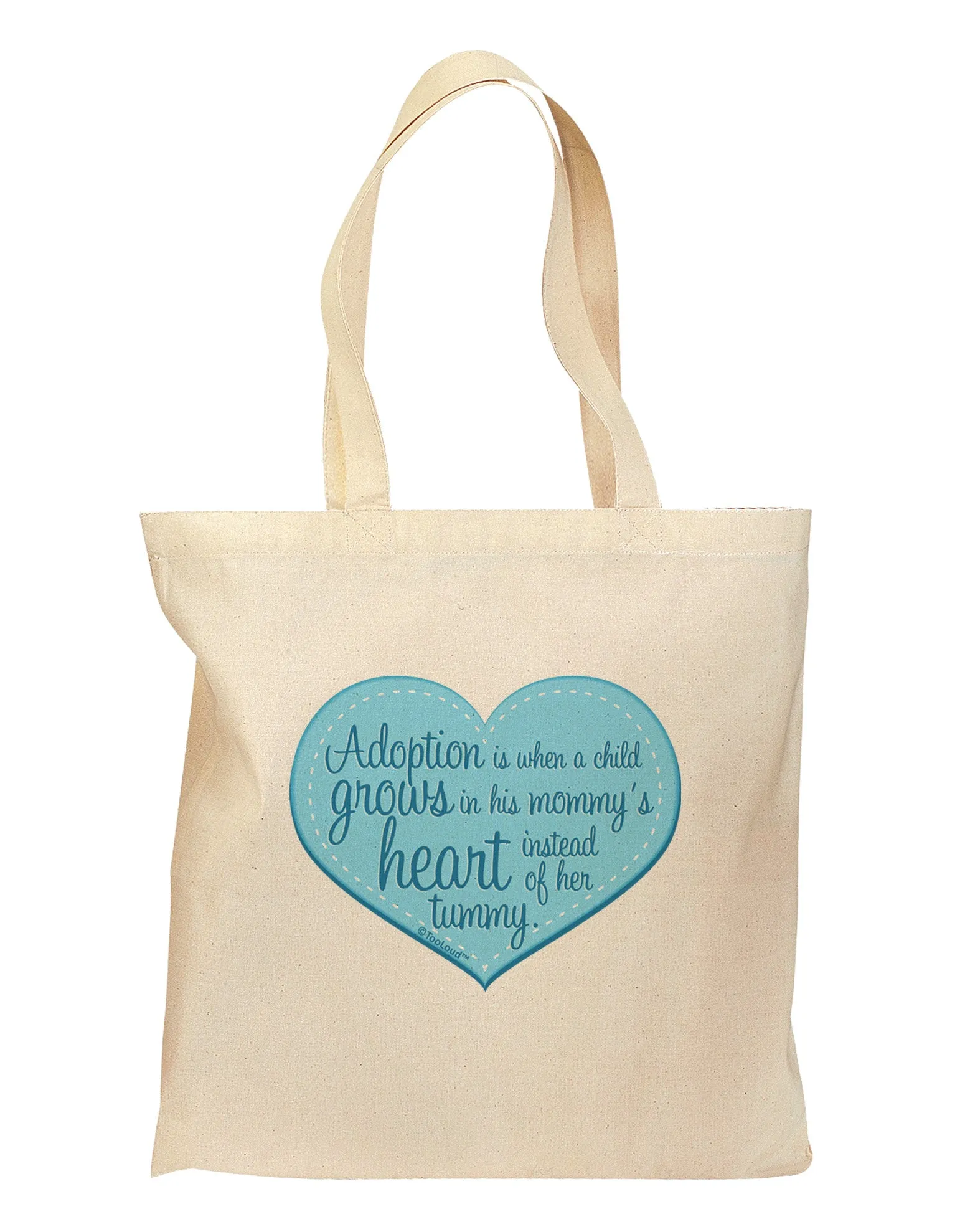 Adoption is When - Mom and Son Quote Grocery Tote Bag by TooLoud