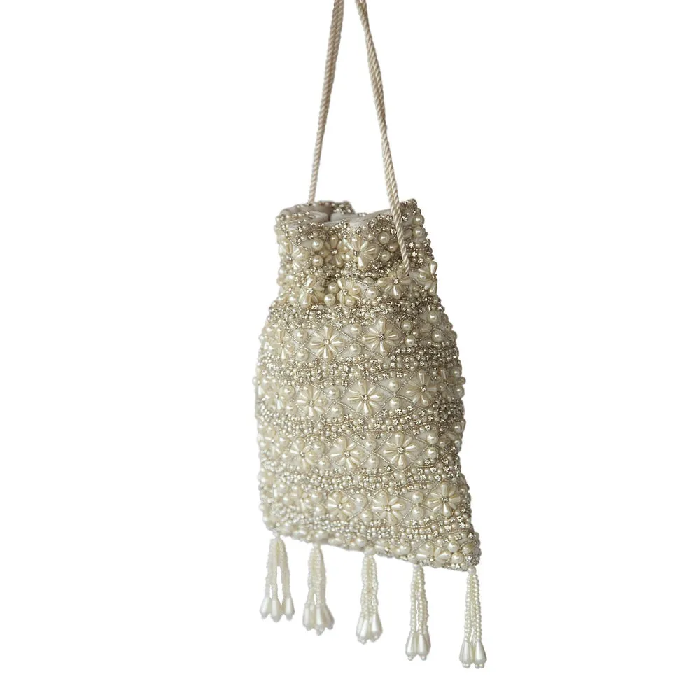 Adora By Ankita Pearl Stone Stripe Bag