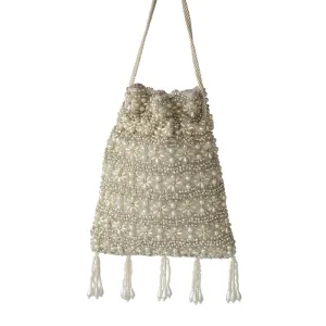 Adora By Ankita Pearl Stone Stripe Bag
