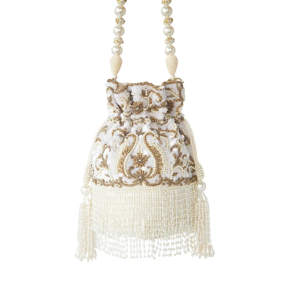 Adora By Ankita Zardozi Flapper Pearl Bag
