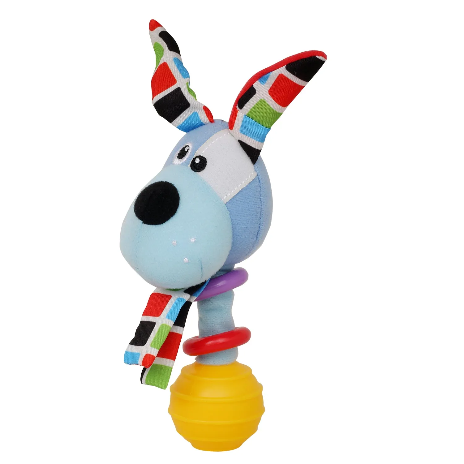 Baby Moo Dog Blue Handheld Rattle