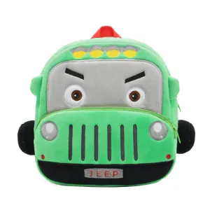Cartoon jeep plush children's backpack