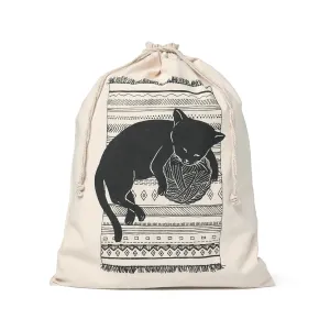 Cat with Ball of Yarn Project Bag