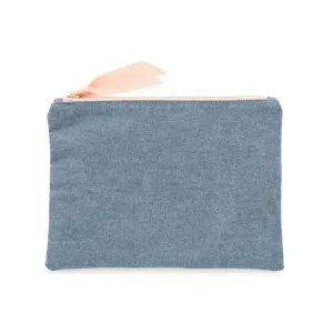 Chambray Zippered Pouch