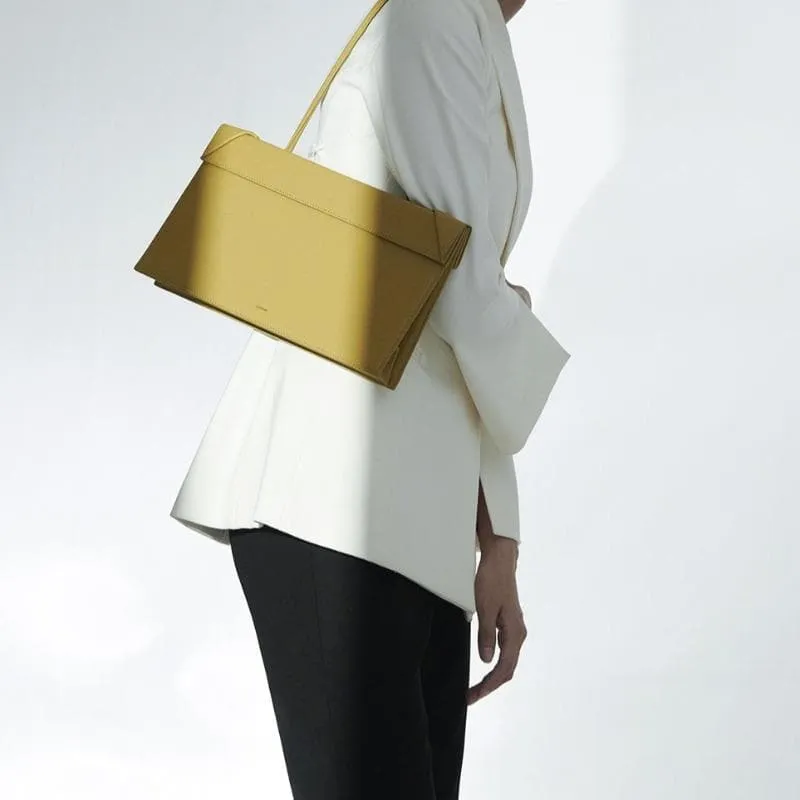 Click Medium Foldable Shoulder Bag - Mustard