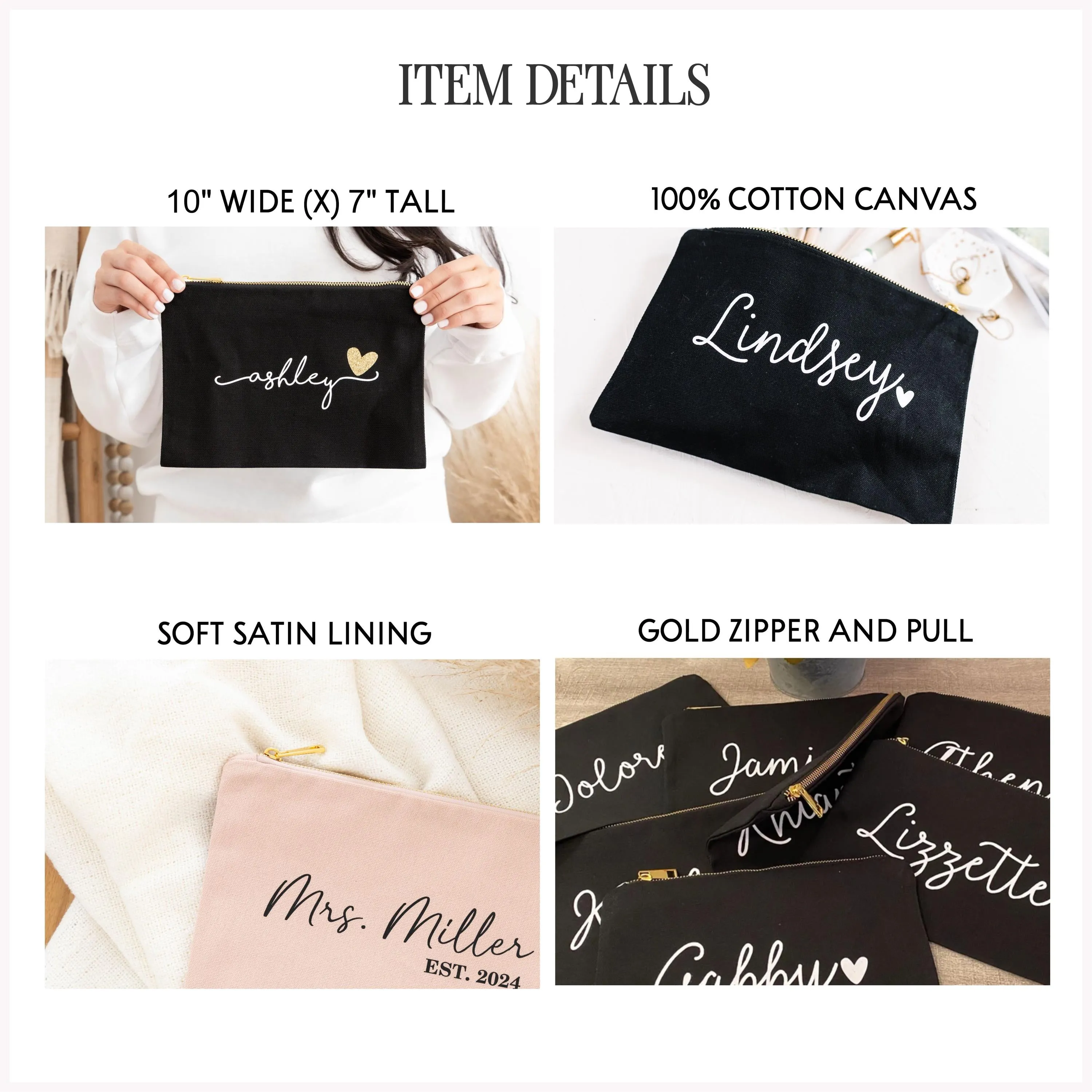 Custom Makeup Bags | Canvas Cosmetic Bag