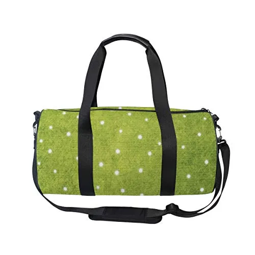Duffel Bag Green White Pattern Women Garment Gym Tote Bag Best Sports Bag for Boys