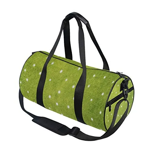Duffel Bag Green White Pattern Women Garment Gym Tote Bag Best Sports Bag for Boys