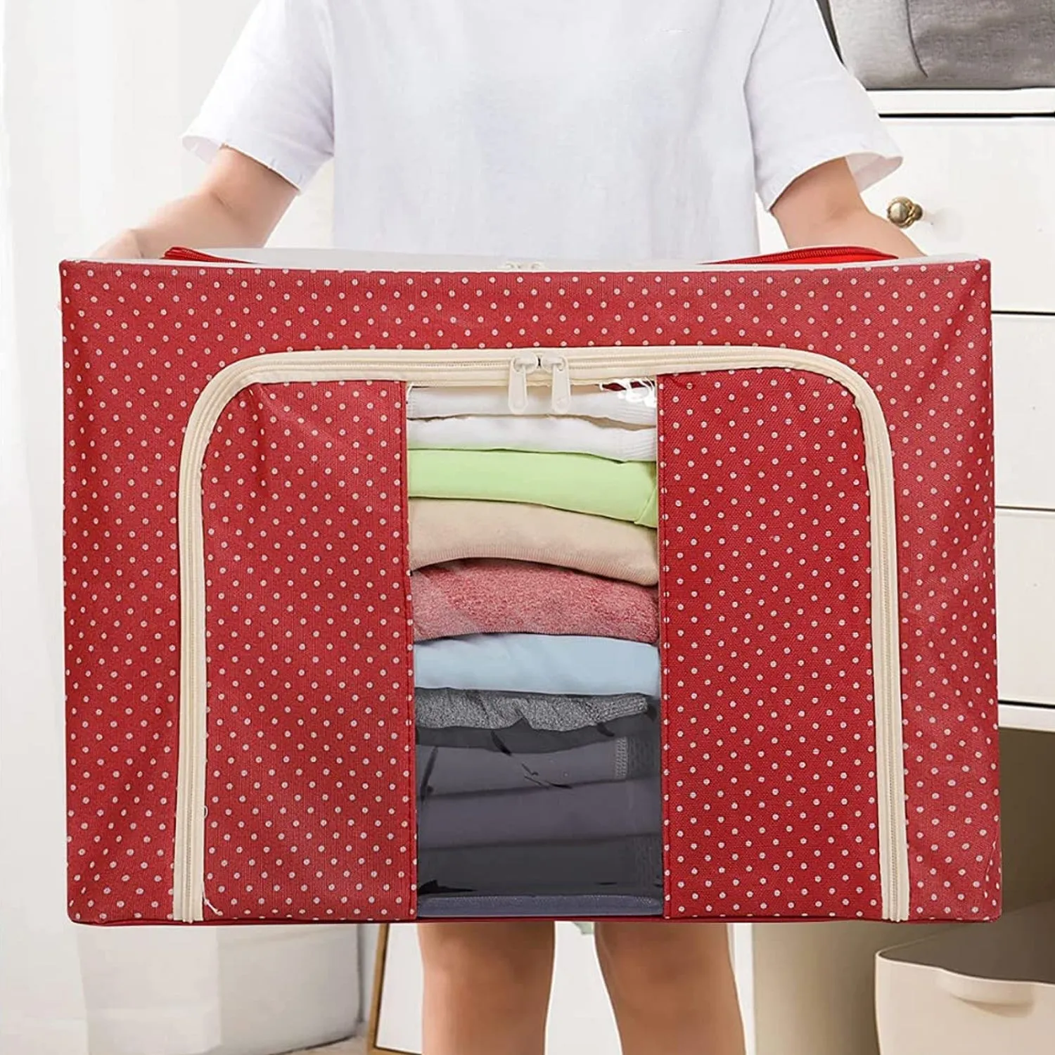 Foldable Cloth Storage Bag Storage Boxes (Pack of 1 / 50  31 Cm)