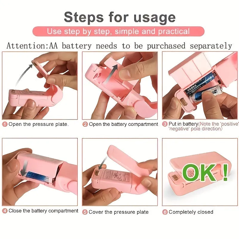 Freshness Sealed EasytoUse Portable Mini Heat Sealer for Food Bags