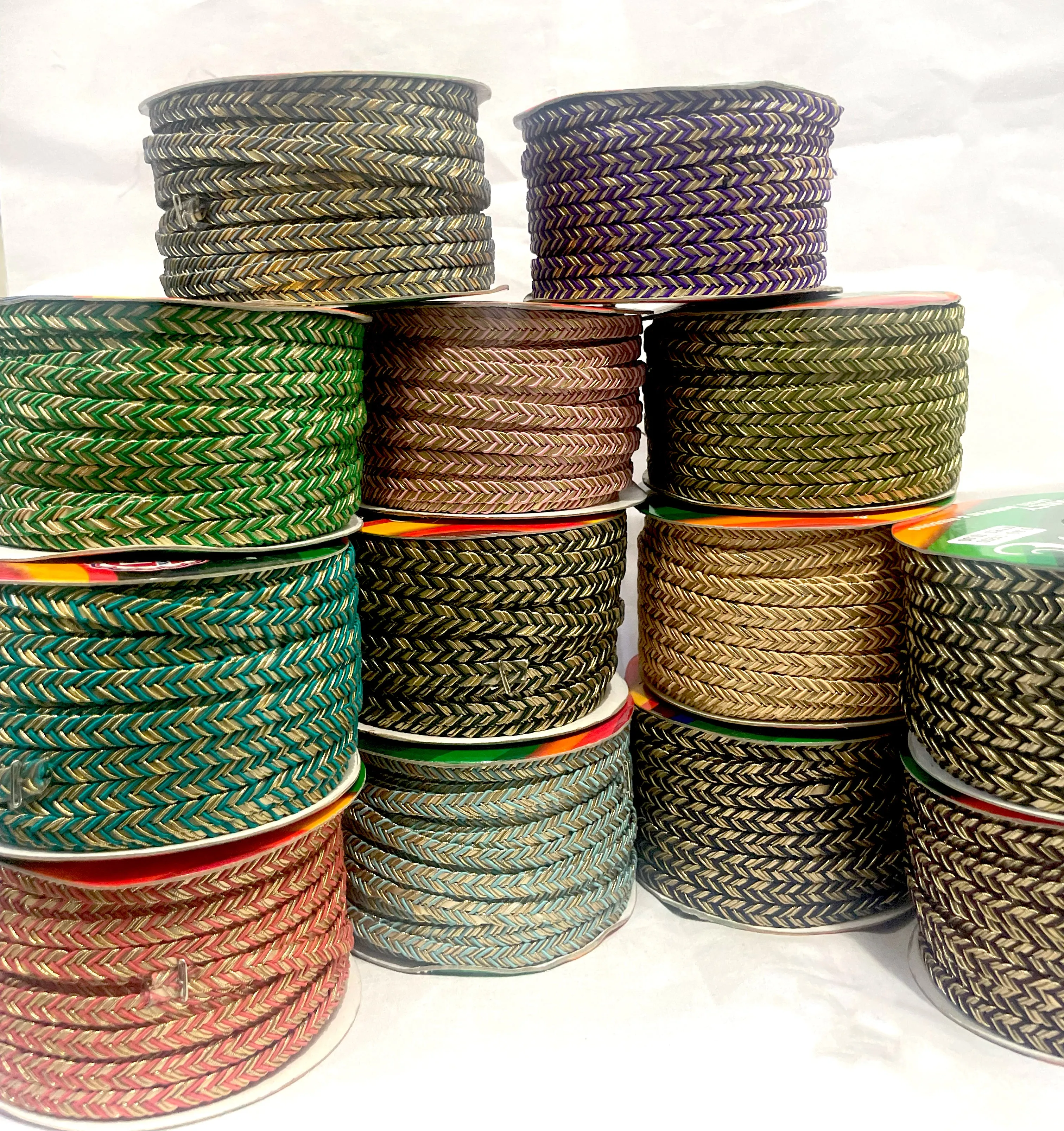 Golden Braid Border, Black And Golden,  Laces for Dress, Home Dcor, Shoe, Bags, Hats, DIY, Handmade, 0.2 inch Broad