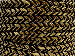 Golden Braid Border, Black And Golden,  Laces for Dress, Home Dcor, Shoe, Bags, Hats, DIY, Handmade, 0.2 inch Broad