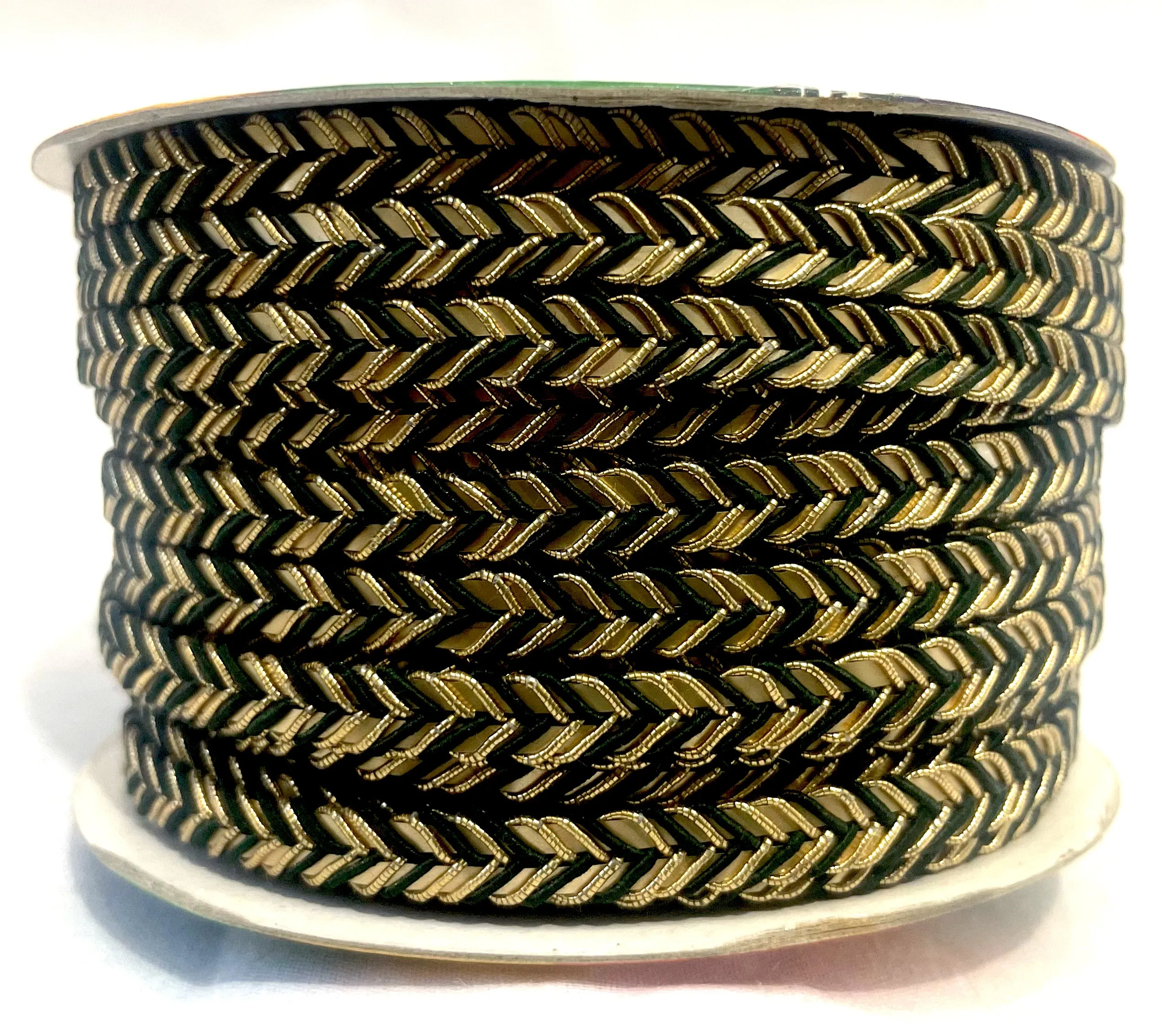 Golden Braid Border, Black And Golden,  Laces for Dress, Home Dcor, Shoe, Bags, Hats, DIY, Handmade, 0.2 inch Broad