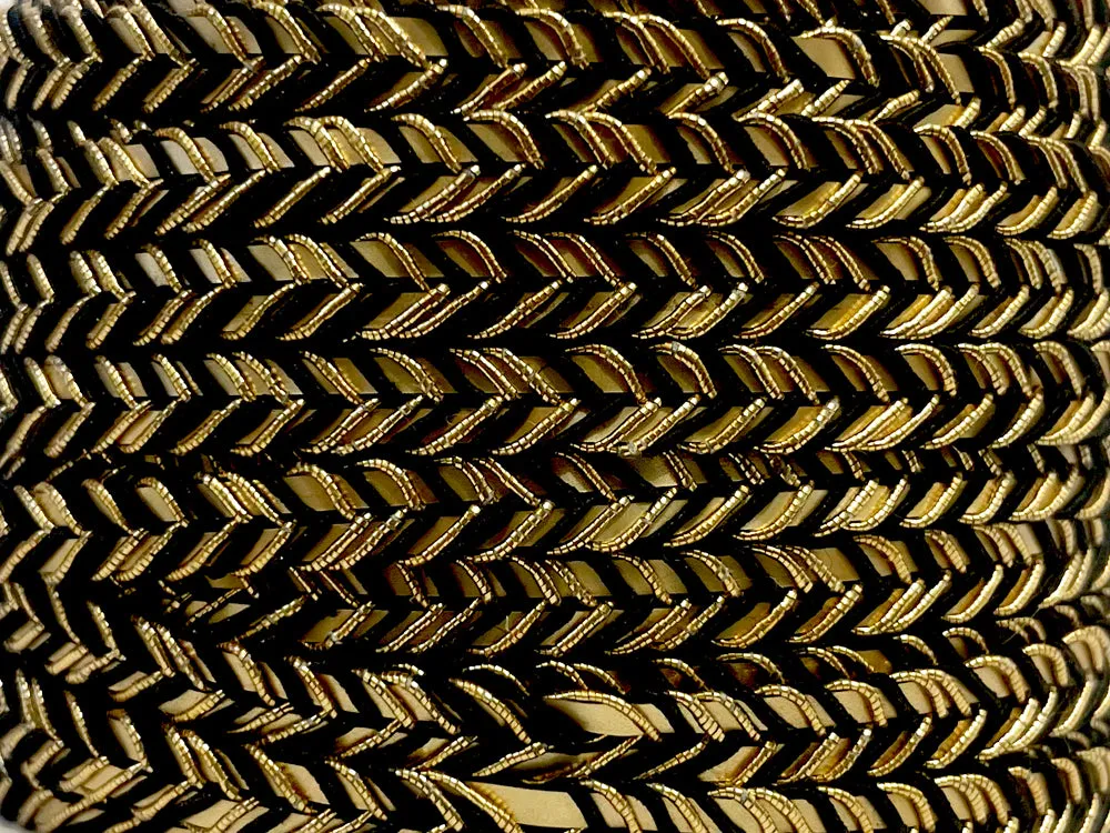 Golden Braid Border, Black And Golden,  Laces for Dress, Home Dcor, Shoe, Bags, Hats, DIY, Handmade, 0.2 inch Broad