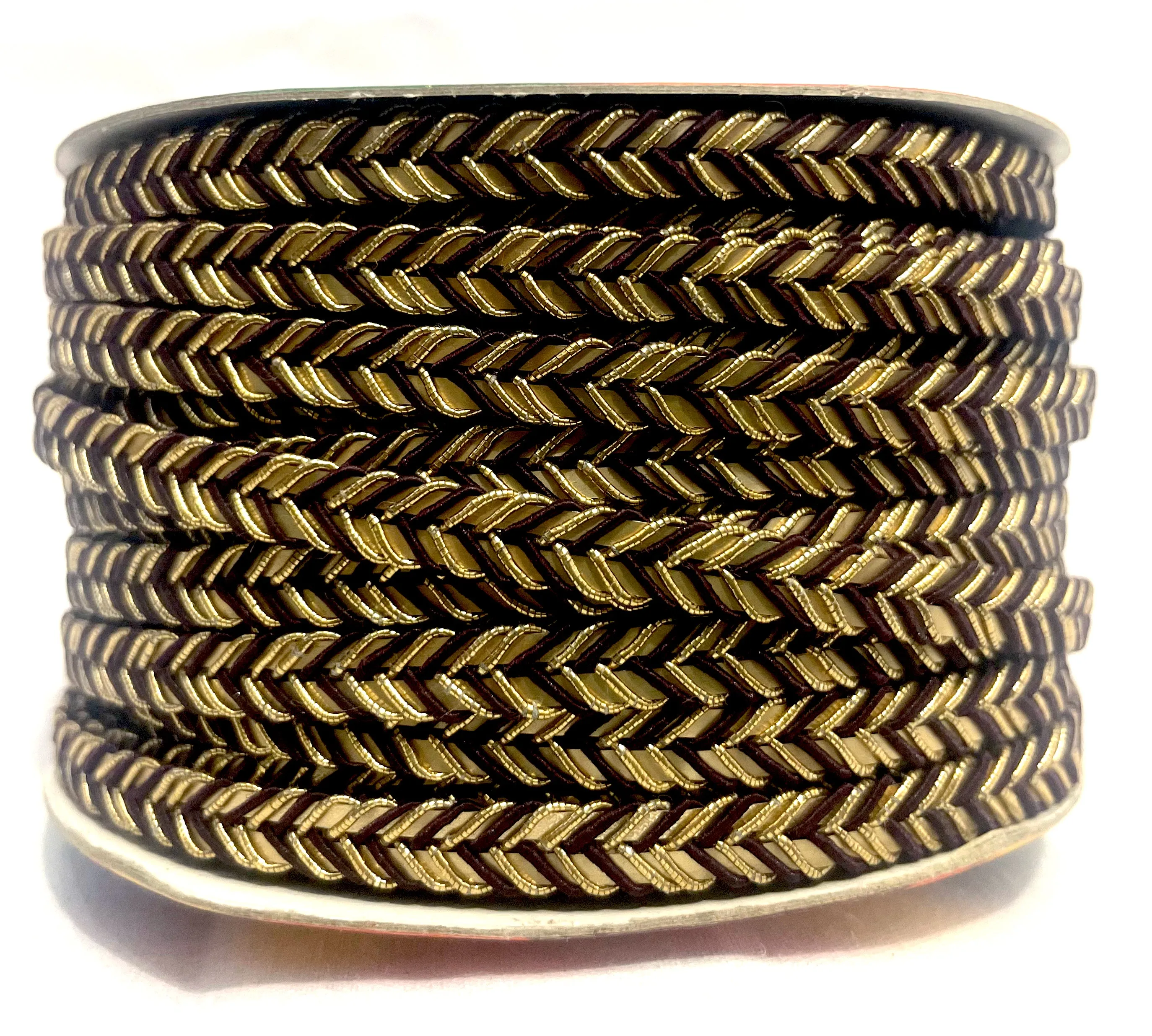 Golden Braid Border, Black And Golden,  Laces for Dress, Home Dcor, Shoe, Bags, Hats, DIY, Handmade, 0.2 inch Broad
