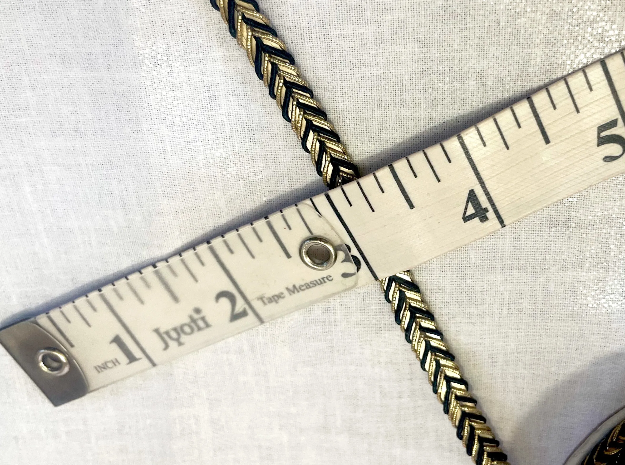 Golden Braid Border, Blue And Golden,  Laces for Dress, Home Dcor, Shoe, Bags, Hats, DIY, Handmade, 0.2 inch Broad