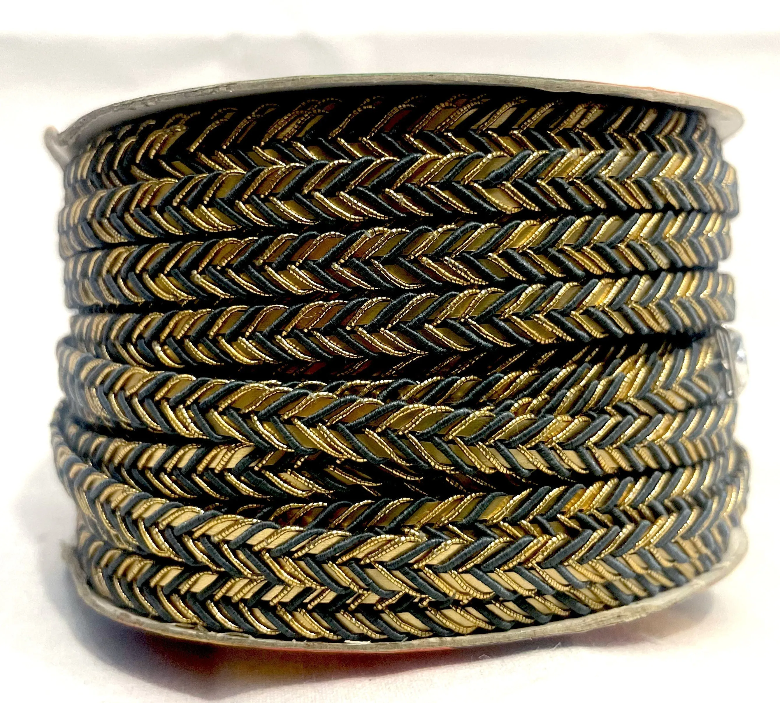 Golden Braid Border, Blue And Golden,  Laces for Dress, Home Dcor, Shoe, Bags, Hats, DIY, Handmade, 0.2 inch Broad