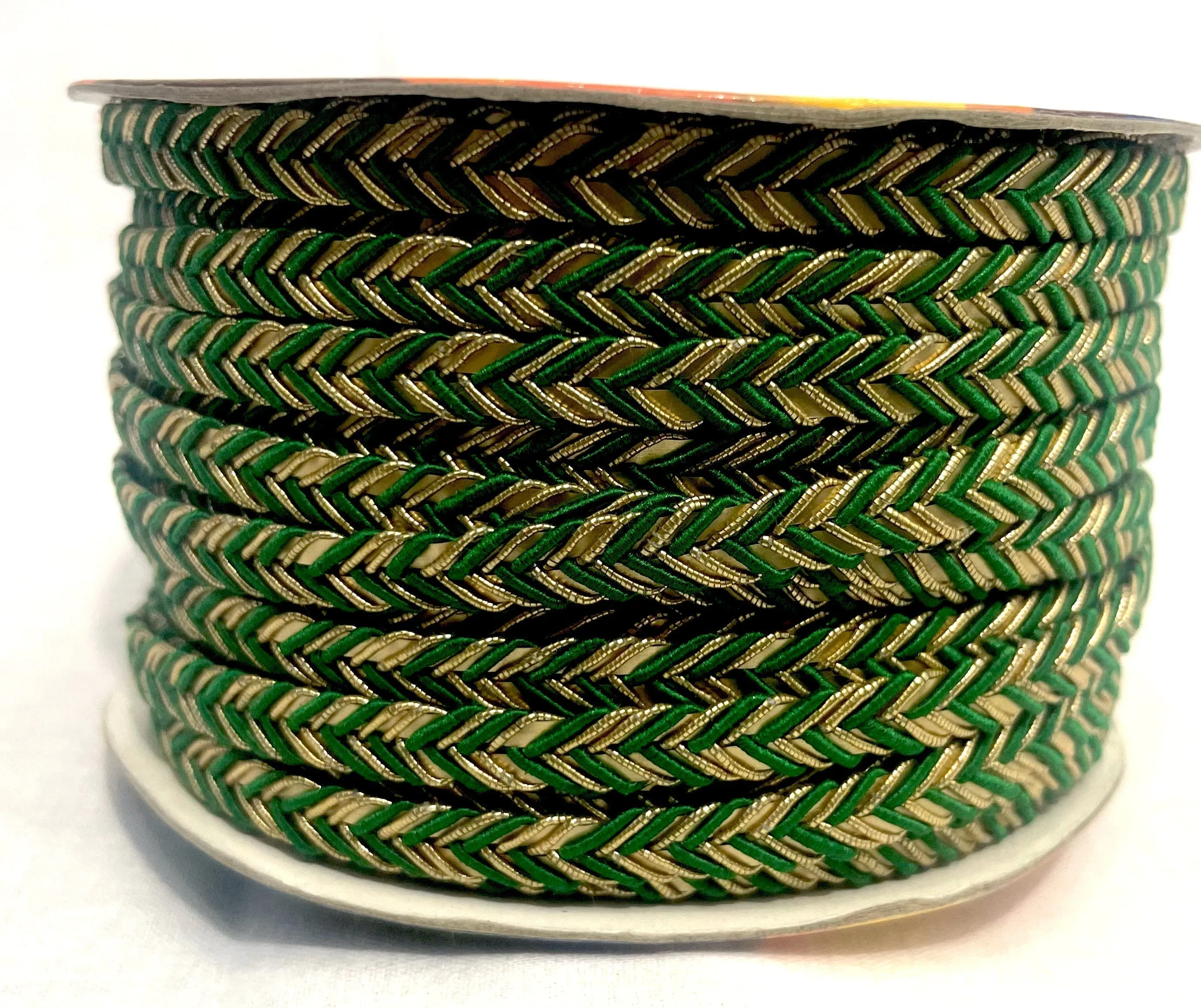 Golden Braid Border, Blue And Golden,  Laces for Dress, Home Dcor, Shoe, Bags, Hats, DIY, Handmade, 0.2 inch Broad