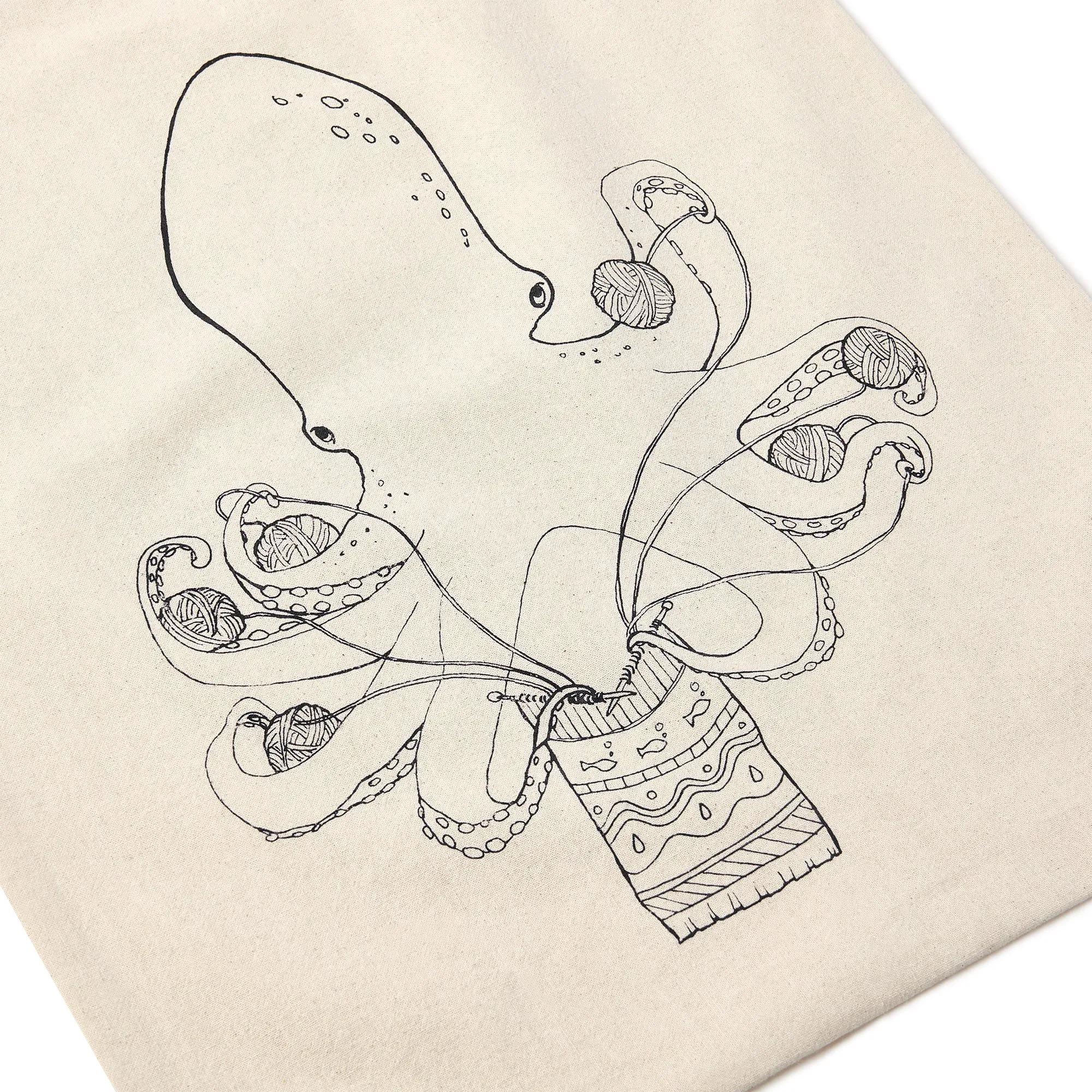 Knitting Octopus Project Bag
