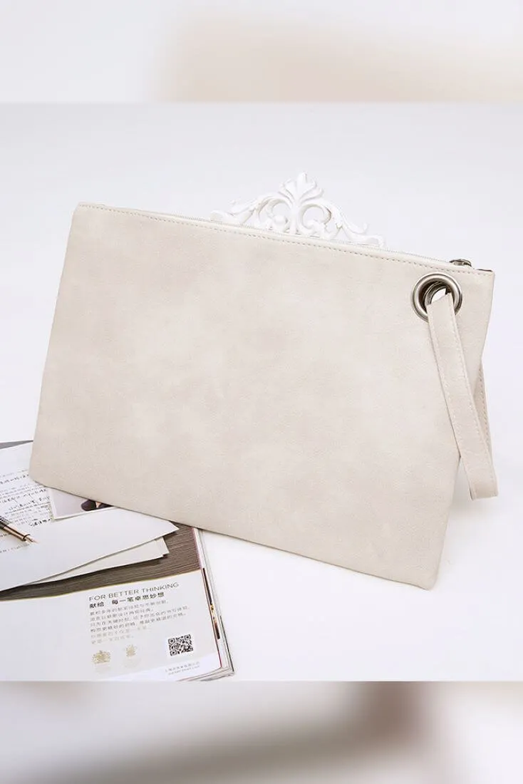 Large Retro Clutch Handbag with Zipper