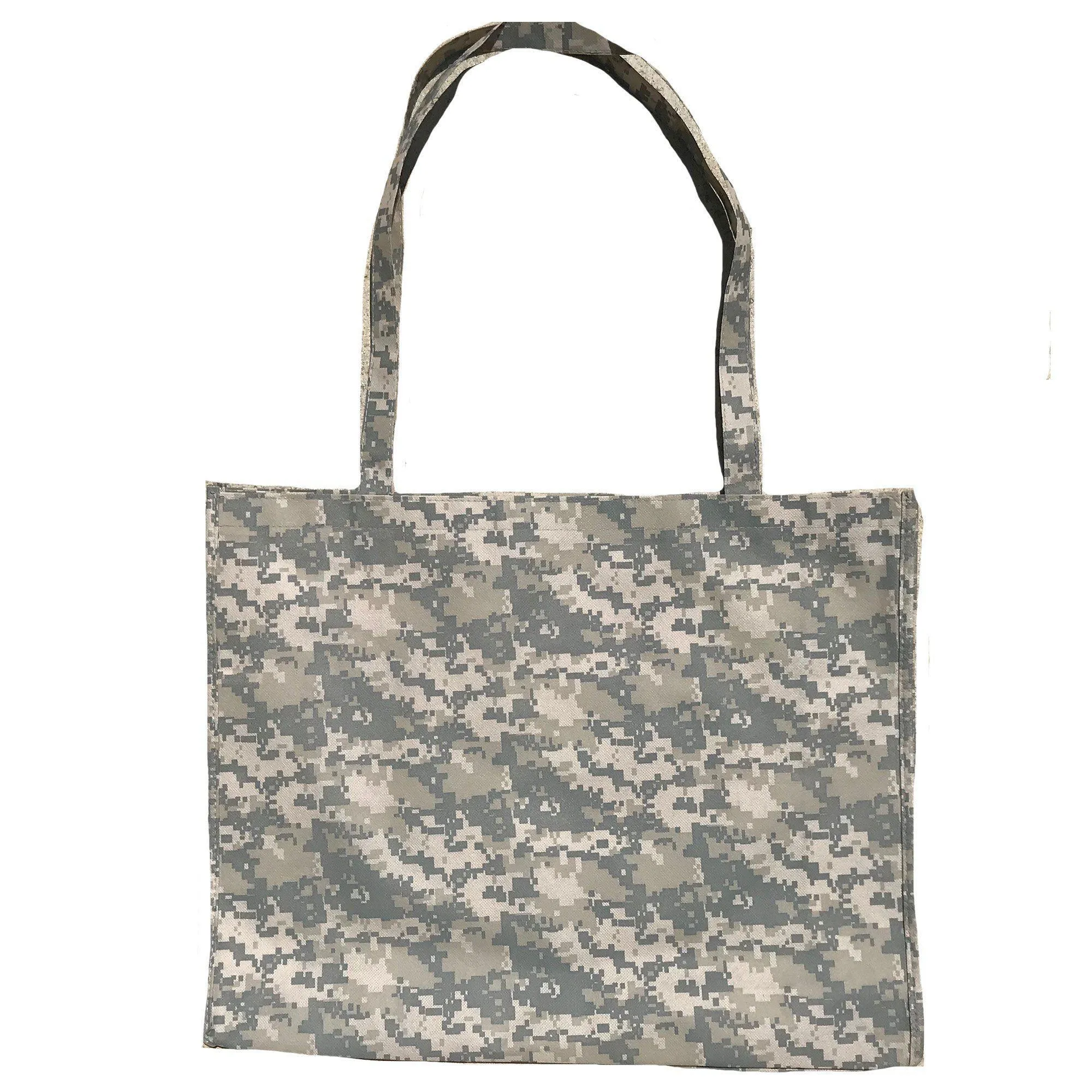 Large Reusable Grocery Shopping Totes Bags Gusset Digital Camo Camouflage 20X16inch