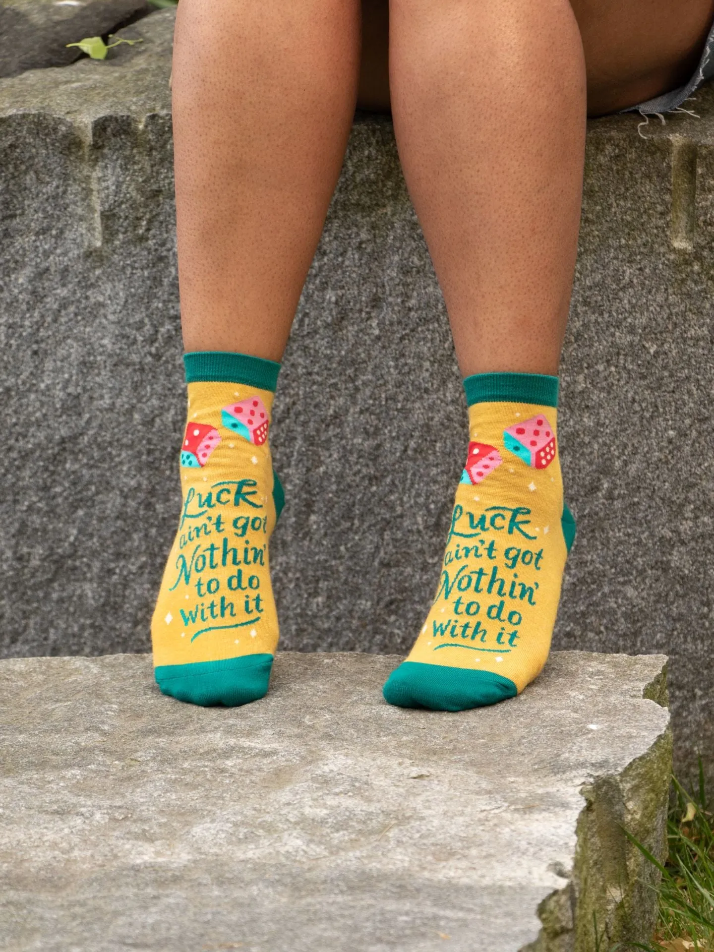 Luck Ain't Got Nothin' To Do With It W-Ankle Socks