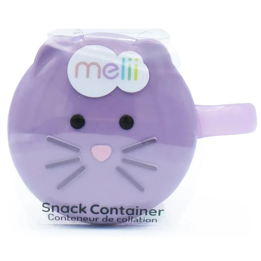 Melii Snack Container with Finger Trap - Purple Cat