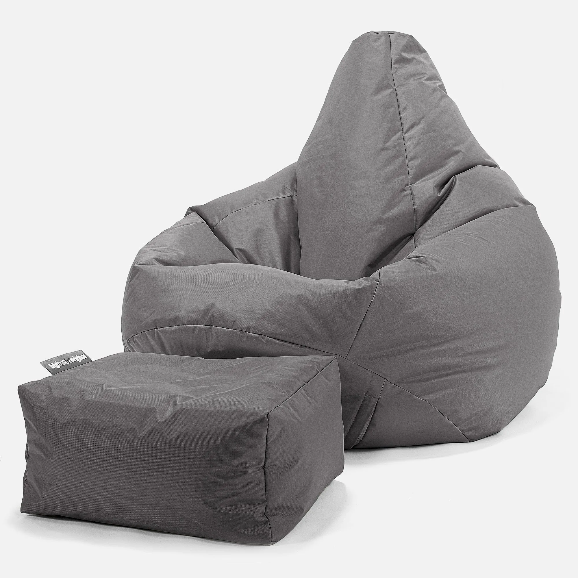 Outdoor Highback Bean Bag Chair - SmartCanvas™ Graphite Grey