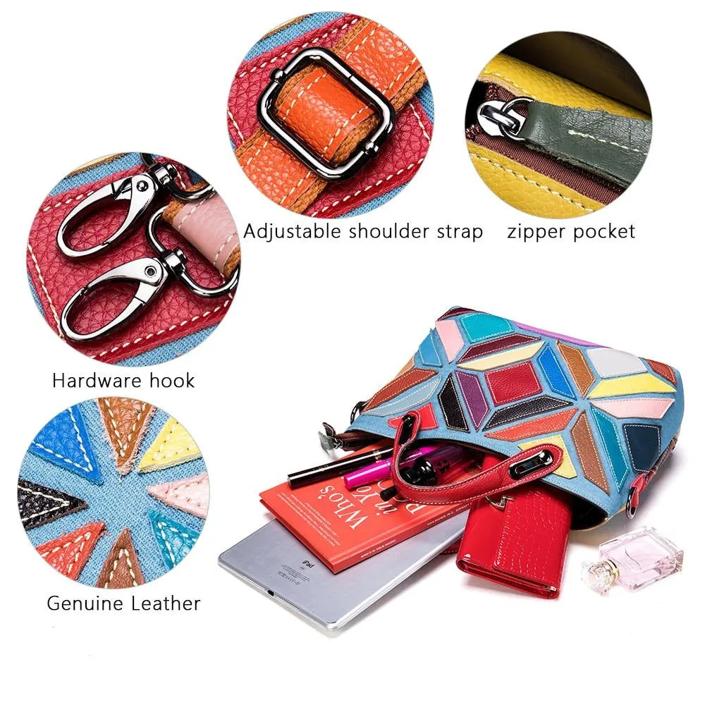 PatchLuxe Colorful Leather Shoulderbag
