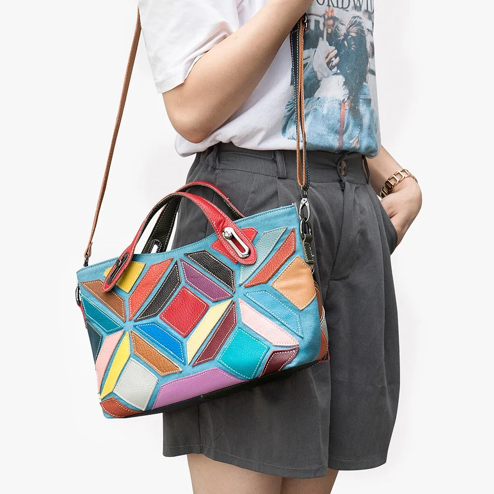 PatchLuxe Colorful Leather Shoulderbag