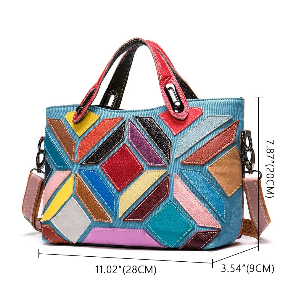 PatchLuxe Colorful Leather Shoulderbag