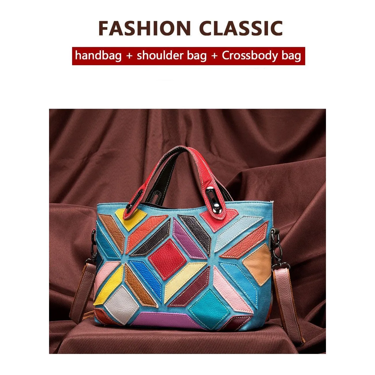 PatchLuxe Colorful Leather Shoulderbag