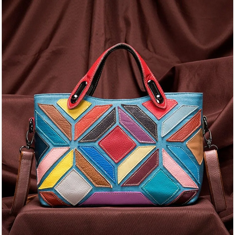 PatchLuxe Colorful Leather Shoulderbag
