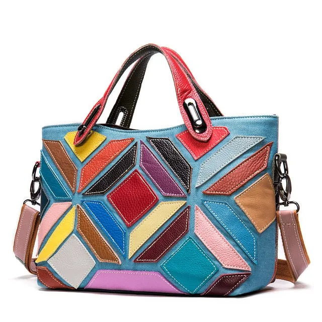 PatchLuxe Colorful Leather Shoulderbag