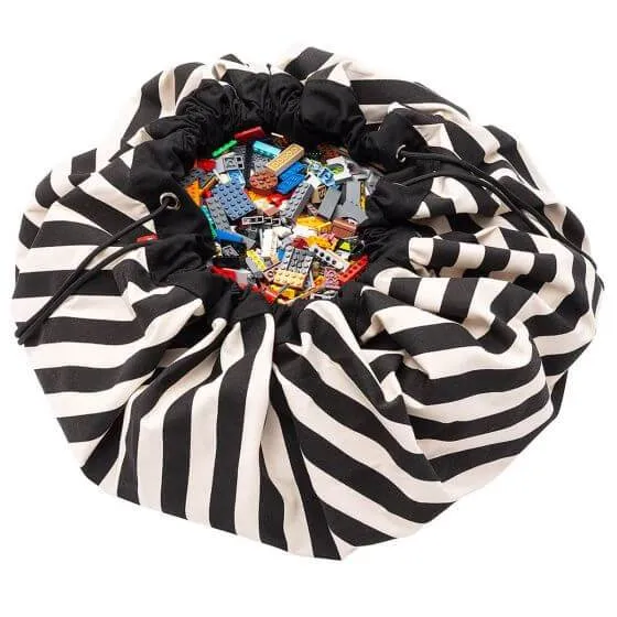 Play and Go Toy Bag - Black Stripes