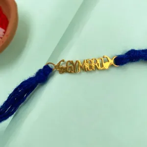 Pure Silver Gold Plated Gym Bro Rakhi