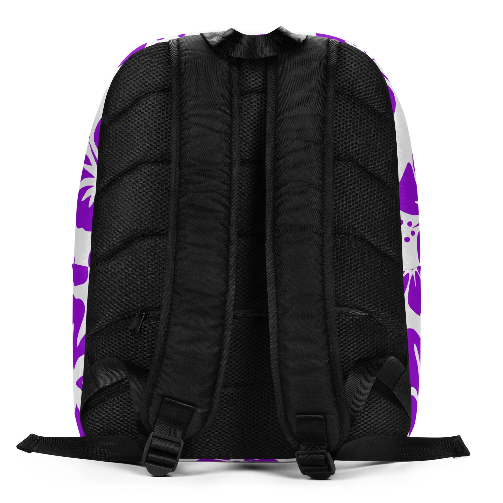 Purple and White Hawaiian Print Backpack