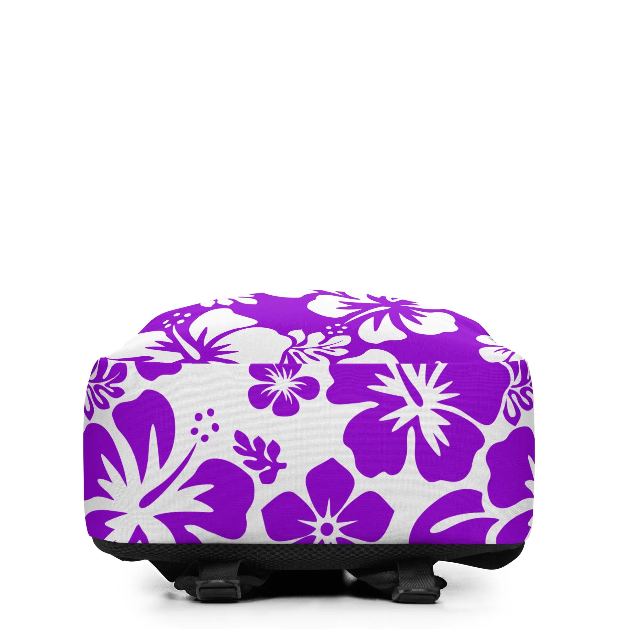 Purple and White Hawaiian Print Backpack