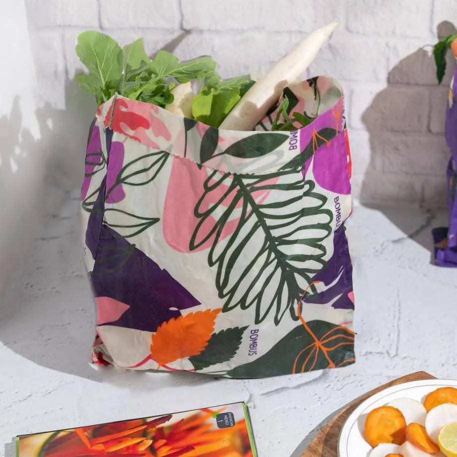 Reusable beeswax food bags - Figs and Parrot set of 3