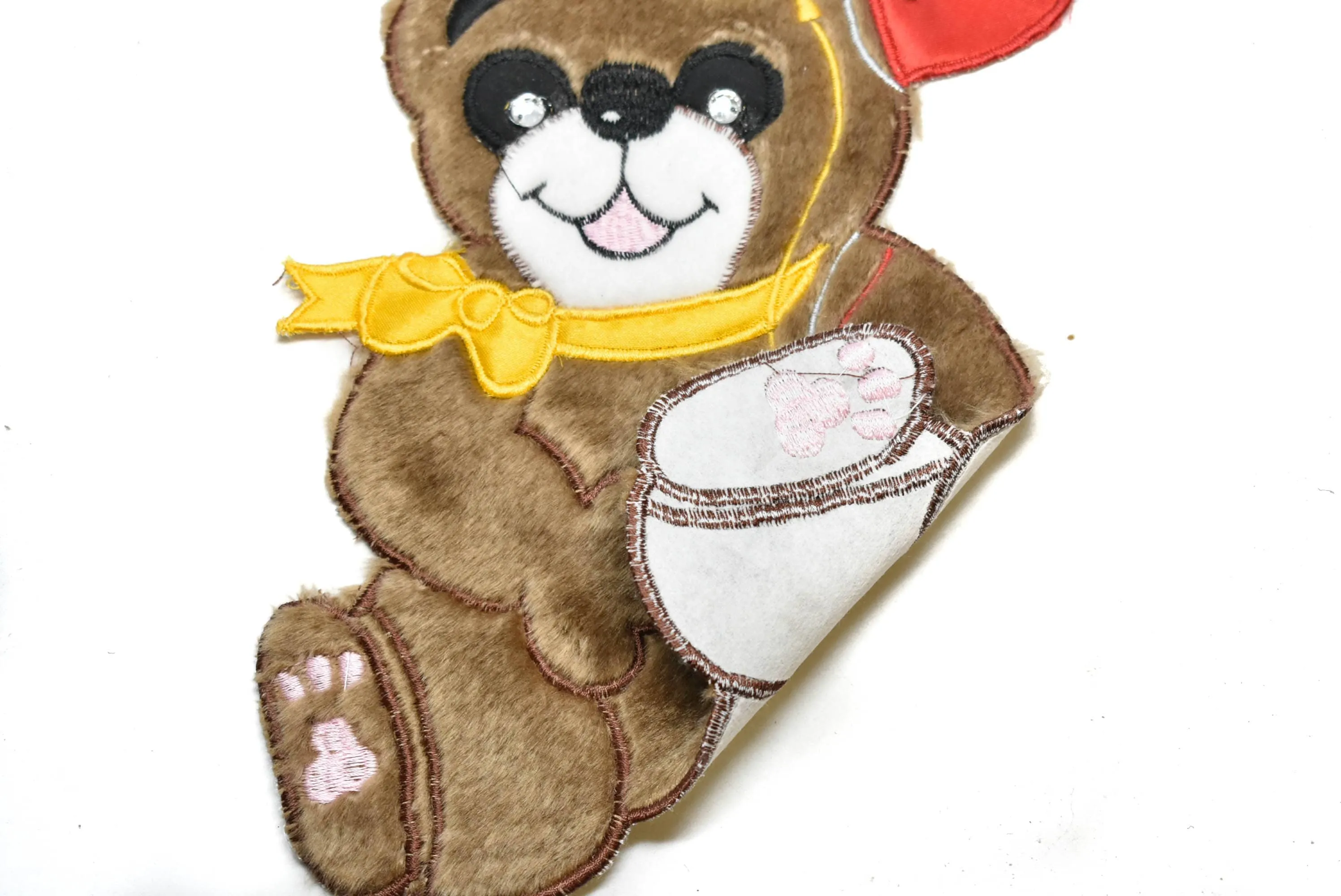Smiling Bear Applique Patch 9" x 7"- 1 Piece