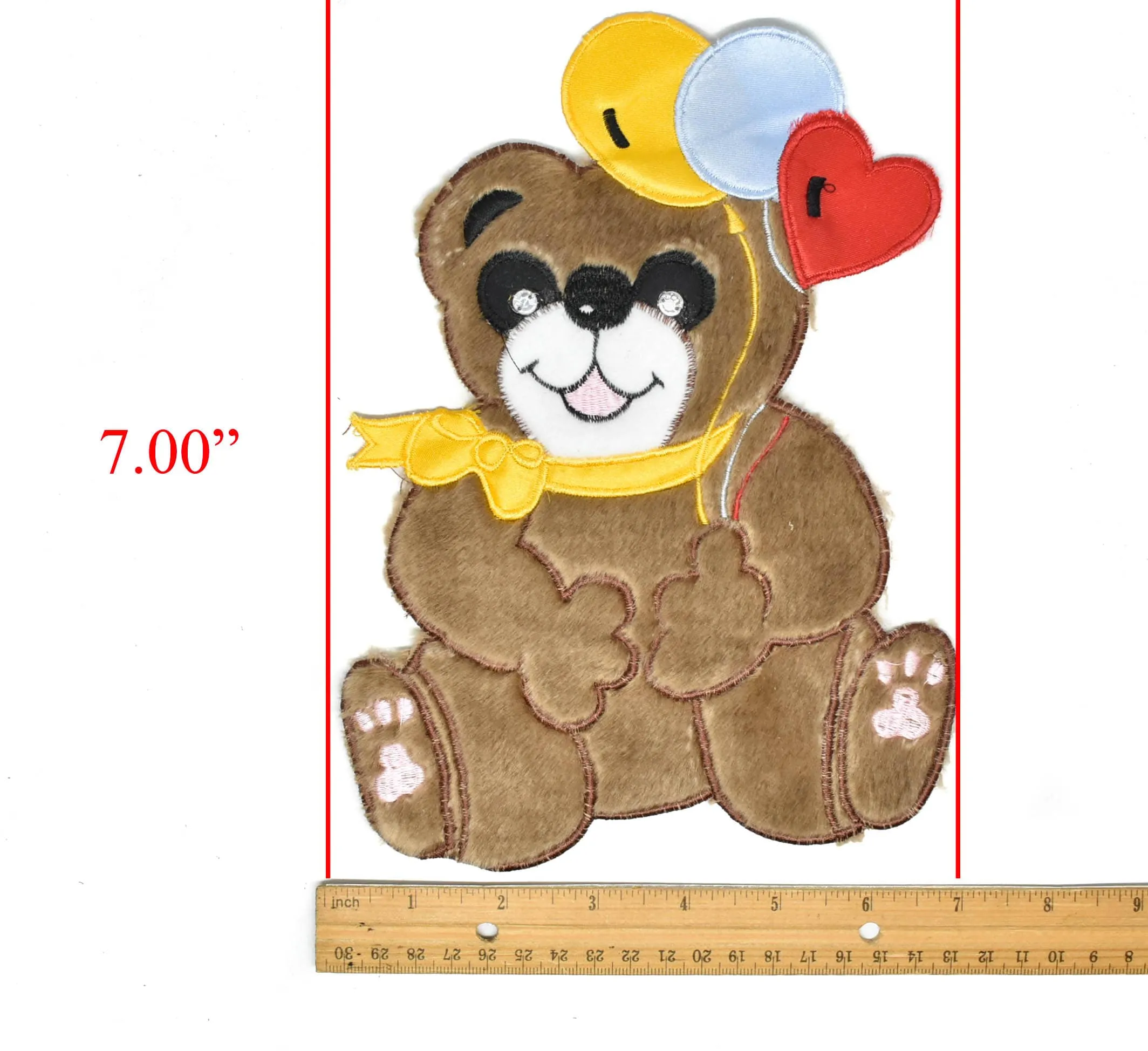 Smiling Bear Applique Patch 9" x 7"- 1 Piece