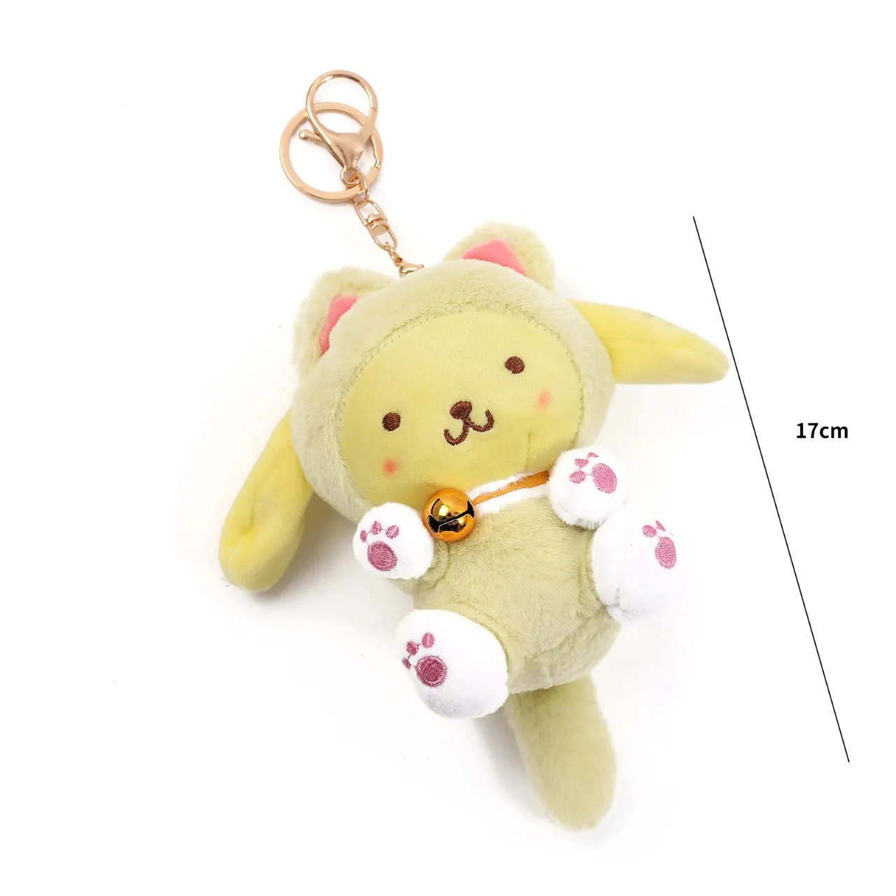 Soft Toy Keychain With Bell.